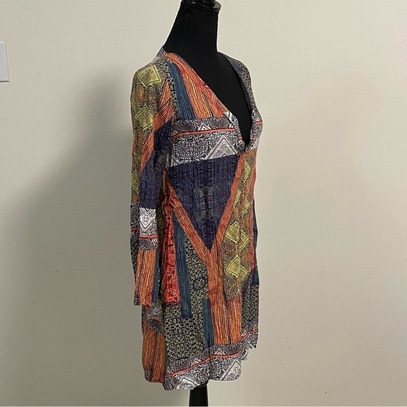 AX Paris Aztec Printed Swing Dress Multi Color Size 8 - Picture 5 of 11